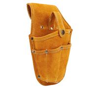 Jeanoko Portautensili Elettrico Indossabile in Pelle Bovina per Operai Edili, Kit di Strumenti per Riporre Attrezzi Gialli per la Decorazione e la Manutenzione di Interni, 11 X 3,9 X 6,7 Pollici