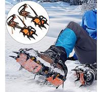 Jeanoko Ramponi a Molla a 12 Denti per Copriscarpe Antiscivolo Accessori da Esterno Ideali per attività su e Ghiaccio Realizzati in Acciaio Resistente All'usura