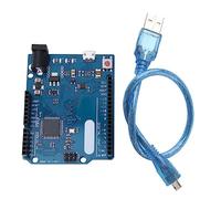 Jeanoko Scheda di Sviluppo ATmega32u4, Scheda Microcontroller 5V 16MHz con Cavo USB, 20 Ingressi Digitali IO 7 PWM 12 Ingressi Analogici per R3 Pro