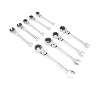 Jeanoko Set Combinato di Chiavi a Cricchetto per Serrare in Modo Efficiente Dadi per Riparazioni Automobilistiche in Acciaio Cr V 9 Pezzi Metrico 8-17mm per Meccanici