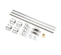 Jeanoko Set di Guide per Albero con Asta a Movimento Lineare, Resistente Blocco Scorrevole SC8UU per Macchina per Incidere Router Fai da Te, Stampante 3D | Acciaio, Alluminio, Ottone (8-350)