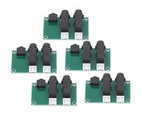 Jeanoko Set di Moduli Adattatori Audio da 5 Pezzi, Kit Convertitore Microfono Durevole da 6,5 6,35 da,3 a 2,54 per il Trasferimento del Segnale Audio, Materiale Spruzzato di Stagno