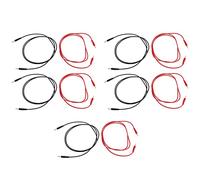 Jeanoko Set di Puntali a Banana Affidabili 2mm 30V AC 60V DC 10A per Test Elettronici Materiale Guscio in PVC 5 Set