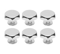 Jeanoko Set di Viti per Rivetti 30 Set Rivetti a Testa Esagonale Robusti in Lega di Zinco per Decorazioni di Borse Artigianali in Pelle Viti da 8 Mm e 6 Mm (Argento)