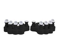 Jeanoko Set Esercizi Per Dita Pianoforte, Correttore Per Le Mani Con Bottoni Comfort Per Allenamento Della Forza E Movimento Delle Dita, Ideale Per Amatori, ABS + Silicone, 2 Confezioni (Nero)