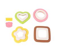 Jeanoko Stampo per, Staccabile, 10 Pezzi, a Forma di Cuore, a Forma Rotonda, per Biscotti, per, Facile da Pulire, per la Colazione Fai da Te dei Bambini adorabili.