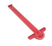 Jeanoko Strumento per Tracciare il Legno a T Efficiente in Lega di Alluminio per Falegnami, Scala Chiara, Design Confortevole, Righello per Mirino Angolare da 0 a 180 Gradi per gli Appassionati di