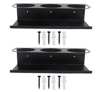 Jeanoko Supporto a Muro per Bottiglie D'acqua in Ferro, Organizer per (2 | Compatibile con Tazze Grandi e Bottiglie, Materiale in Ferro Resistente, Facile Installazione per la Conservazione in Casa