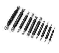 Jeanoko Tappo Filettato 10 Pezzi, Set di Calibri per Filettatura, Pollici Metrici, Calibri di Ispezione con Scatola di Immagazzinaggio per la Misurazione del Diametro (Filo imperiale)