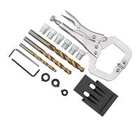 Jeanoko Trapano Perforatore Elettrico Localizzatore Obliquo di 15° | Include punte da trapano, chiavi inglesi, lega di alluminio resistente, taglio angolare preciso, adatto per la lavorazione