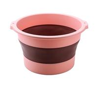 Jeanoko Vaschetta per Pediluvio Pieghevole, Vasca per Pediluvio in Plastica con Punti di Agopuntura Massaggianti, Secchio Pieghevole per Dormitorio di Viaggio, Appartamento per Ca (Rosa)