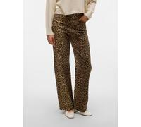 Vero Moda - VMTESSA HR WIDE STRETCH AOP JEANS NOOS Marrone - Abbigliamento 28 X 32 Marrone