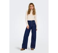 Jeans a gamba larga con tasche applicate Blu L / L32 Tinta unita