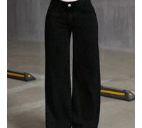 Jeans ampi e comodi a gamba dritta e vita larga per ragazze pre-adolescenti, in colore unito 7Y,8Y,9Y,10Y,14Y,11Y,12Y,13Y,16Y,15YColore unicoDenim