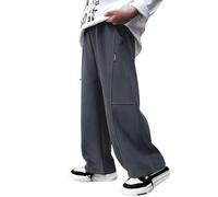 Jeans Baggy Bambina Pantaloni in Denim Moda con Vita Elastica Ragazza Jeans Bootcut Pantaloni Lunghi con Tasche Ample Vintage Hip Hop Streetwear Sport Primavera Estate Autunno