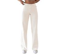 Jeans Baggy Donna Vita Alta Estivi, Pantaloni Denim Gamba Dritta Eleganti Pants Wide Leg Y2k Taglie Forti Pantalone Leggeri Basic Pantalone Gamba Larga alla Moda Jeans con Tasche