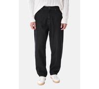 Jeans Baggy Uomo 5 Tasche Pantoloni Denim Nero Cotone Made In Italy Loose Fit