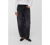 Jeans barrel Nero 40 (IT) - W27 L30 (US) Tinta unita