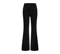 Jeans Bootcut da donna Crossover a vita alta Pull On Flare Denim Pantaloni elasticizzati controllo pancia pantaloni in denim pantaloni in denim comodi morbidi pantaloni della tuta con tasche, Nero