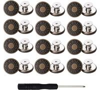 Jeans Buttons, Pulsante di Ricambio Metallo Staccabile e Perfettamente Regolabile, Pulsante Retrattile Istantanee No Sew Pin