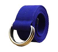 Jeans Cintura casual in tela con doppio anello con bottone a D.Cintura estesa da donna e da uomo, larghezza 3,8cm, 130cm