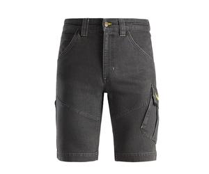 Jeans Corto Uomo Pantaloncino Kapriol Nimes Nero Bermuda con Tasca Cargo