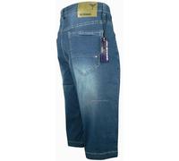 Jeans corto uomo pantalone denim washed bermuda calibrato Tg 56 58 60 62 64 66