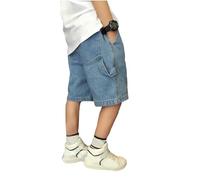 Jeans da Bambino Ragazzo,Estivi Baggy Pantaloni Corti Pantaloncini Morbido Shorts Eleganti per Bambini attività all'Aria Aperta Abbigliamento Quotidiano con Tasca 4-13 Anni