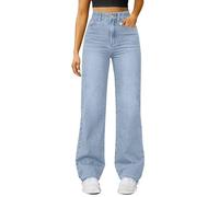 Jeans da donna a gamba larga lunga, Y2K jeans larghi, pantaloni in denim elasticizzati casual, comodi pantaloni jeans larghi con tasche classici pantaloni lunghi da salotto comodi pantaloni in denim