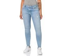 Jeans da donna Mavi Adriana Mid-Rise, Super Skinny Lt Destroyed Denim blu chi...