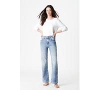 Jeans da donna Mavi Victoria vita alta, pantaloni a gamba larga tutto blu W27...