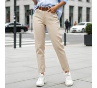 Jeans da donna/stile mamma, vita alta, gamba lunga, 5 tasche, denim elasticizzato, chiusura con bottone e cerniera, passanti per cintura, taglio classico, vestibilità slim, vita morbida. Questi pantal