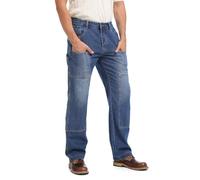 Jeans da lavoro, da uomo, per tutti i giorni, Carpenter, jeans Worker Cargo Loose Fit con rinforzi al ginocchio, Blu, 28W x 30L