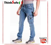 RICA LEWIS mod. JOB Pantalone pantaloni da lavoro jeans resistenti con tasconi