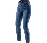 Jeans da motociclista corti da donna Rebelhorn Classic Monolayer blu lavato W40/L28