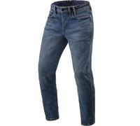 Jeans da moto Revit Detroit 3 Tapered Short blu scuro lavato W28/L32