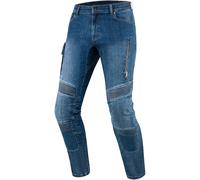 REBELHORN Vandal Jeans da Moto Uomo | Fodera in Fibra Aramidica | Protezioni per Ginocchia e Fianchi SAS-Tec | Tasca per Protezione del Coccige | 2 Canali di Ventilazione | Tapered Fit