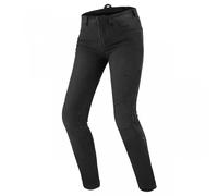 Jeans da motociclista da donna modello lungo Shimano Metro, neri W30/L32