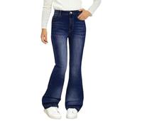 Jeans da ragazza e adolescente, jeans svasati, a vita alta, elasticizzati, in denim Y2K, stile retrò, morbidi a campana, comodi, per il tempo libero, per l'autunno e l'inverno, la scuola, il tempo