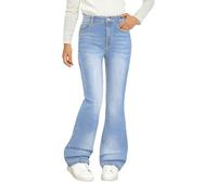 Jeans da ragazza e adolescente, jeans svasati, a vita alta, elasticizzati, in denim Y2K, stile retrò, morbidi a campana, comodi, per il tempo libero, per l'autunno e l'inverno, la scuola, il tempo