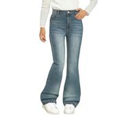 Jeans da ragazza e adolescente, jeans svasati, a vita alta, elasticizzati, in denim Y2K, stile retrò, morbidi a campana, comodi, per il tempo libero, per l'autunno e l'inverno, la scuola, il tempo