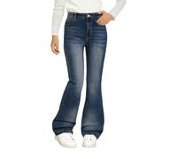 Jeans da ragazza e adolescente, jeans svasati, a vita alta, elasticizzati, in denim Y2K, stile retrò, morbidi a campana, comodi, per il tempo libero, per l'autunno e l'inverno, la scuola, il tempo