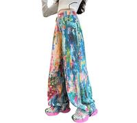 Jeans da ragazza Wide Leg Spring Summer and Autumn New Models for Middle and Large Children Personized Wide Leg Straight Loose Casual Pantaloni da jogging ragazzo 1 anno, Blu, 12-13 Jahre