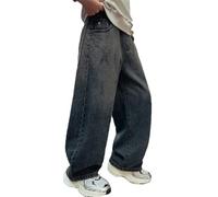 Jeans da Ragazzo Pantaloni in Denim retrò Teen Straight Gamba Larga Baggy Vintage Y2k Streetwear Larghi Hip Hop Bambino Casual Oversize Comodi Classici Idea Regalo per Ragazzi