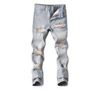 Jeans da Ragazzo Pantaloni in Denim Wide Leg Gamba Dritta Loose Fit Vintage Y2k Streetwear Larghi Uomo e Taglio Dritto Tempo Libero Elasticizzati Cowboy a