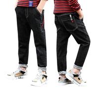 Jeans da Ragazzo Taglio Dritto e Regolare, Pantaloni in Denim Casual, Pantaloni in Denim Elasticizzato Pantaloni Estivi Bambina 10 Anni