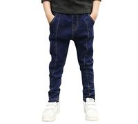 Jeans da Ragazzo Taglio Dritto e Regolare, Pantaloni in Denim Casual, Pantaloni in Denim Elasticizzato Pantalone Portiere Calcio Imbottito
