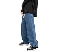 Jeans da uomo Baggy Y2K Vintage Boyfriend Pantaloni Teenager Ragazzi Streetwear Denim Pantaloni Hip Hop Pantaloni Straight Leg Skateboard Jeans, blu scuro-B., 5XL