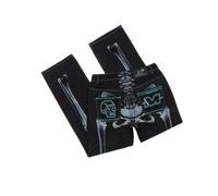 Jeans da Uomo Harajuku Hip-Hop con Motivo Teschio Stampato Jeans Larghi Pantaloni Neri Nuovi Pantaloni gotici a Gamba Larga Street wear-1-L