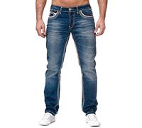 Jeans da uomo Regular Fit in denim solido, pantaloni a gamba dritta, pantaloni flat-front, jeans elasticizzati atletici, pantaloni casual da lavoro, pantaloni eleganti resistenti alle pieghe
